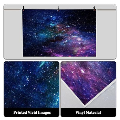 AOFOTO 10x8ft Nebula Backdrop Aerospace Starry Sky Photography Background Universe Galaxy Outer Space Kid Girl Boy Children Portrait Seamless Photo Shoot Studio Props Video Drop Vinyl Wallpaper Drape - size: 10x8ft