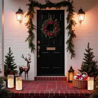 wemarry Flameless Candles Acrylic Glass Pillars 3" D x 6" H Battery Operated Flickering Candles Include 8-Key Remote with Timer Function 400+ Hours (Pure White, Warm Light 2 Pack) - color: Pure White, size: Warm Light 2 Pack