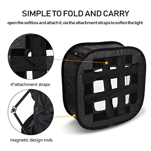 Andoer Multifunctional 410mm Mini Portable Foldable Flash Diffuser Easy-fold Design Softbox for Flash Speedlite Soft Filter