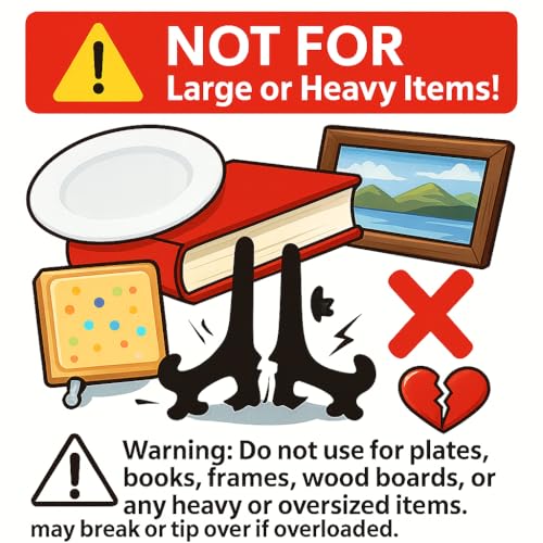 Artliving 5 Inch Black 12pcs/Set Plastic Easels Plate Display Stands Picture Frame Stand Holder - color: Black, size: 5 Inch (12 Pack)