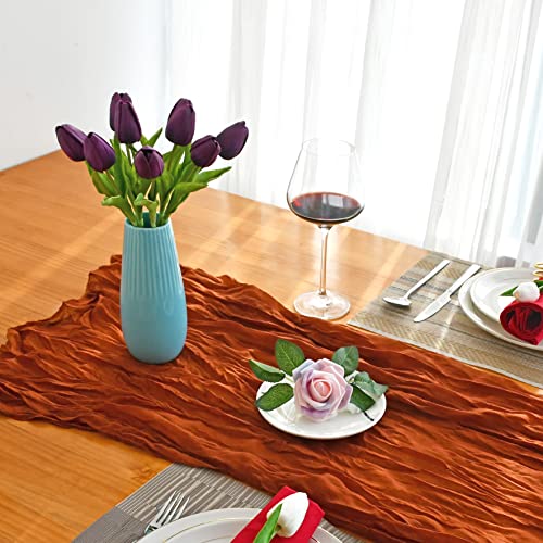 Mandy's Grape Purple Artificial Tulips Flowers Centerpiece, 13.5" Lifelike PU Fake Floral Stems 20pcs for Kitchen Island & Dining Table, Spring Decor for Easter - color: Grape Purple