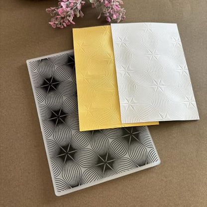 10Pcs 2D/3D Embossing Folders for Card Making, Branches Bricks Background Circle Flower Textured Plastic Embossing Folders Embossing Folder Craft Card Template for DIY Scrapbooking - color: 10 Pack A