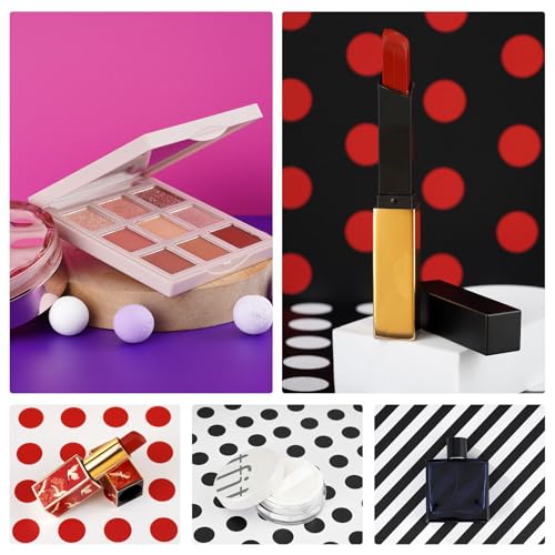 Meking 12Pcs 24Patterns Product Photography Backdrops Kit Small Photo Backdrop Colorful Polka Dot Flat Lay Background for Jewelry, Cosmetics,Crafts and Other Small Product Photography (16.5X11.8inch) - color: Polka dot style