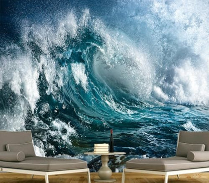 Cliouar-Ocean Mural Wallpaper Peel and Stick 160" x 114" - color: No.14, size: 160" x 114"