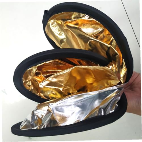 NUOBESTY 2pcs 30cm Photography Light Bounce Board 2-in-1 Gold Silver Collapsible Photo Reflector for Studio and Outdoor Shooting, Portable Lighting Accessories for Photographers