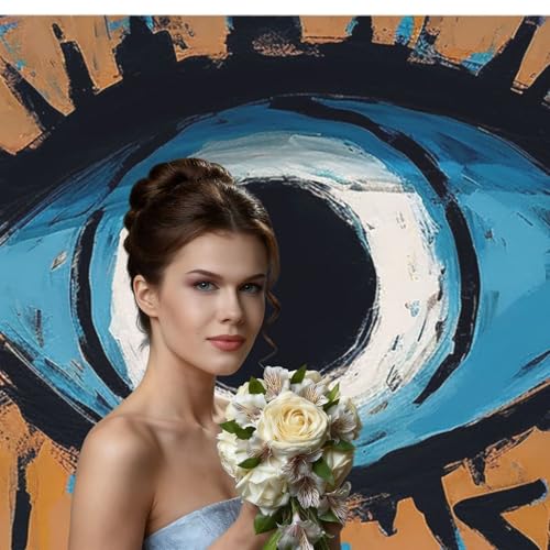 Evil Eye Backdrop Background for Photography 5x7ft Photobooth Professional Photo Backdrop Curtains Video Photography Studio Photo Backgrounds Banner Booth Background Screen Parties - color: Evil Eye