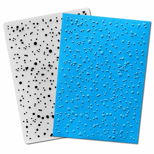 Arbuya Christmas Plastic Embossing Folders for Card Making Snowfall Texture Embossing Folder Templates for Scrapbooking Paper Crafting Home Decoration - color: Snowfall