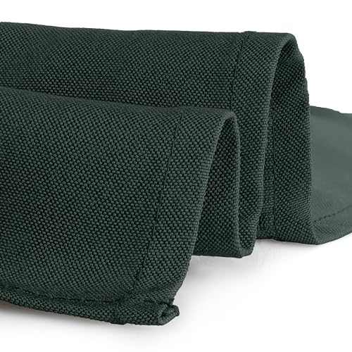 Gee Di Moda Cloth Napkins - 17 x 17 Inch Hunter Green Dinner Napkins - Set of 12 Soft & Absorbent Washable Fabric Cloth Table Napkins with Hemmed Edges for Hotel Restaurant, Holiday Parties & Wedding - color: Hunter Green