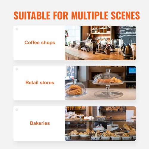 Pastry Display Case 4 Tier Commercial Countertop Bakery Display Case Acrylic Display Box with Rear Door Access & Removable Shelves Keep Fresh for Donut Bagels Cake Cookie by Marketing Holders - size: Pastry Cabinet 4 Trays
