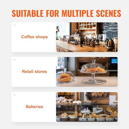 Pastry Display Case 4 Tier Commercial Countertop Bakery Display Case Acrylic Display Box with Rear Door Access & Removable Shelves Keep Fresh for Donut Bagels Cake Cookie by Marketing Holders - size: Pastry Cabinet 4 Trays