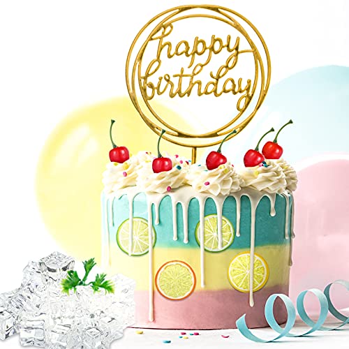 MTLEE 90pcs Artificial Plant Fruit Decor Set, Including 30 Simulation Lemon Slices, 50 Clear Acrylic Ice Cubes, 10 Artificial Cherry Fruits for Home Decor, Wedding Vase Filler, Photo Prop