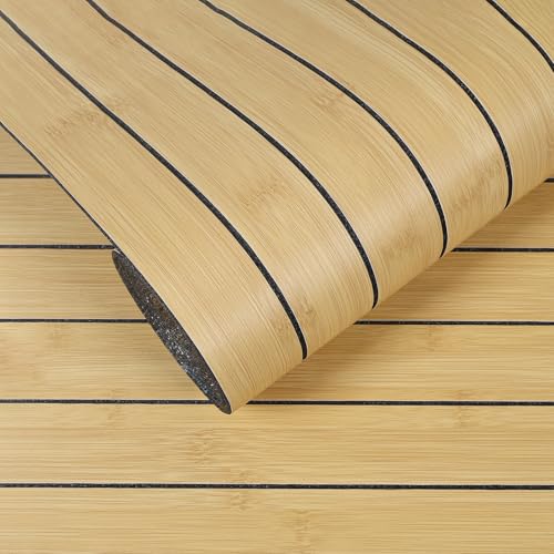VEELIKE Natural Bamboo Slat Wall Panels Peel and Stick Wood Panels for Interior Wall Decor Ceilings TV Backdrop 30''x118'' Self Adhesive 3D Acoustic Slat Wallpaper for Bedroom Living Room Home Office - color: Natural Bamboo, size: 30''x118''