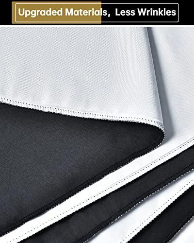 UTEBIT 5x6.5ft Photo Backdrop, Collapsible Backdrop White Black 2-in-1 Revisible Background Screen with 4 Spring Clamps for Photography Photoshoot Portraits Party Video Studio (Backdrop Only) - size: 5 * 6.5FT