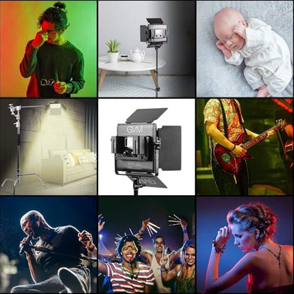 GVM RGB LED Video Lighting Kit, 800D Studio Video Lights with Panel, APP Control for YouTube Photography Lighting, , 3200K-5600K, 8 Kinds of The Scene Lights, 3 Packs - size: 3 Packs