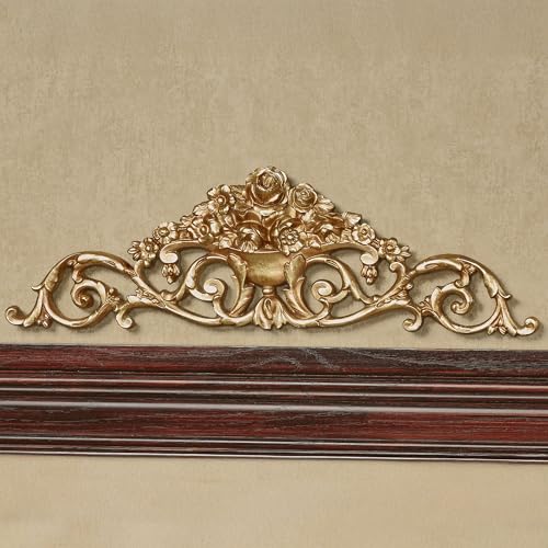Touch of Class Giovana Aged Gold Acanthus Leaves and Roses Wall Topper - Picture Enhancements - Wall Decor Hanging for Bedroom, Bathroom, Dining Room, Living Room, Office
