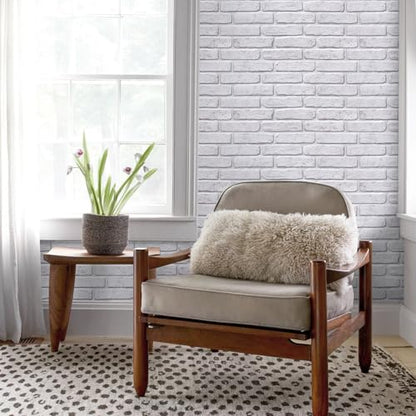 COMSTICKC 3D White Faux Brick Wall Panel Peel and Stick Wall Covering, 12 Pcs of 22.8" x 11.8", 3D Brick Wall Stickers, UrltraLight PVC Adhesive Brick Decorative Tiles, 22.48 sq.ft - color: Retro-White