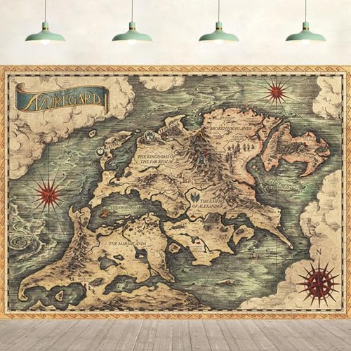5x3ft Pirate Treasure Map Backdrop Vintage Parchment Map Sea Ocean Adventure Travel Map Photography Background Kids Children Portrait Party Supplies Wall Decoration Photo Studio Prop - size: 5x3ft