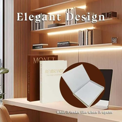 Faux Decorative Books with Hidden Storage – Classic Linen Aesthetic Boxes for Home Decor, Shelf Styling, Coffee Table Display, and Gift Scene Use