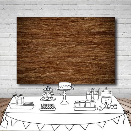 7x5FT Wood Backdrop Brown Country Retro Rustic Wooden Wall Background for Western Party Baby Shower Birthday Decorations Vinyl