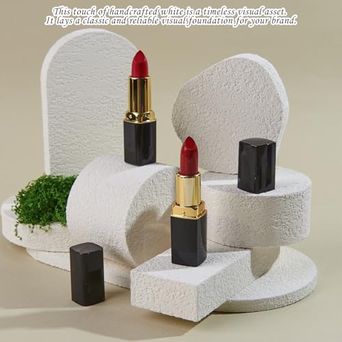 7PCS Product Photography Props: Small Product Photoshoot Props- Hand Painting Texture Photo Props for Jewelry Cosmetics Mini Items Picture - color: White/Opulent Garden