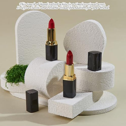 7PCS Product Photography Props: Small Product Photoshoot Props- Hand Painting Texture Photo Props for Jewelry Cosmetics Mini Items Picture - color: White/Opulent Garden