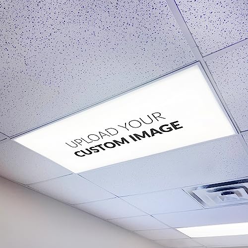Magnetic Fluorescent Light Cover for Ceiling Lights Classroom 2x4 - High Resolution Magnetic Office Light Filter (Pack of 1) - Improve Focus, Eliminate Headaches & Eyestrain - Custom - color: Custom Design