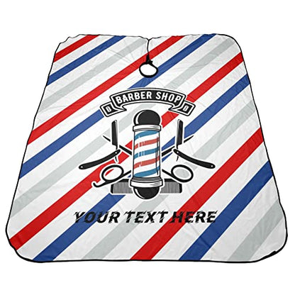 Custom Waterproof Barber Cape Personalized Text Barber Shop Salon Cape for Men Customized Hair Cutting Cape - color: Barber-2
