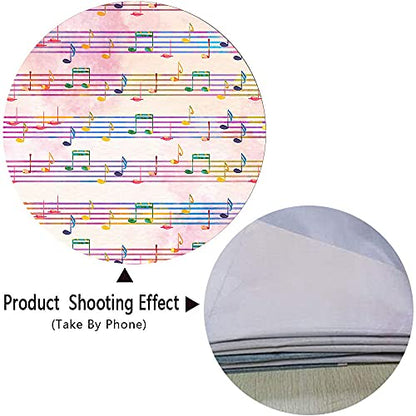 7x5FT Pink Theme Music Notes Backdrop Colourful Music Notation Photography Background for Newborn Girl Baby Shower 1st Birthday Senior Pictures Party Decorations Photo Booth Props Supplies - size: 7x5ft