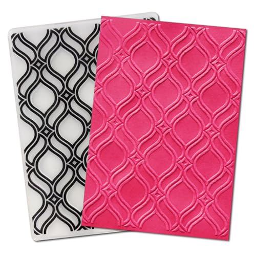 Arbuya Plastic Embossing Folders for Card Making Plaid Background Texture Embossing Folder for Scrapbooking Paper Crafting Home Decoration - color: Plaid