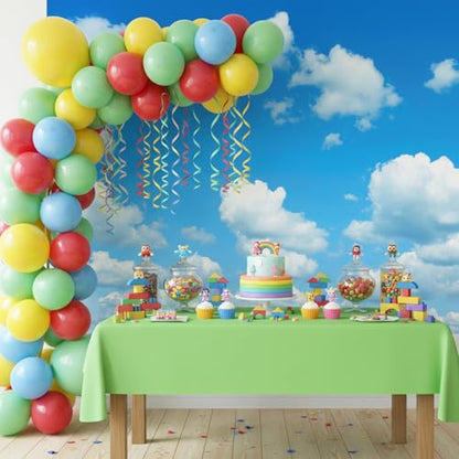 7x5ft Cloud Backdrop Sky Backdrop White Clouds Blue Sky Photo Backdrop Ideal for Kids Backdrops for Photoshoot Newborn Baptism Baby Shower Kids Birthday Party Wedding Prom Banner - style: 7x5 Sky