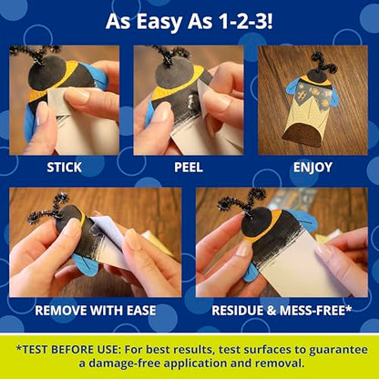 Glue Dots Double-Sided Removable Dots, 1/2'', Clear, 3 Pack includes 3 rolls of 200 (600 total dots) - size: 3 Pack, style: Removable Dots Roll