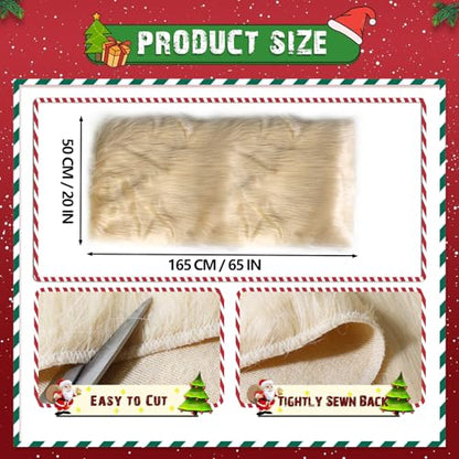 White Long Pile Faux Fur Faux Plush Muffler Scarf Dolls Jewelleries Displaying Backdrop Product Photo Backdrop, Great for Nail Art, Cushion Fluffy (Beige 0.5M) - color: Beige, size: 20''x65''