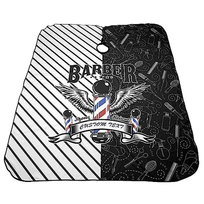 Custom Barber Cape, Personalized Haircut Salon Cape for Men - color: Barber-salon 1