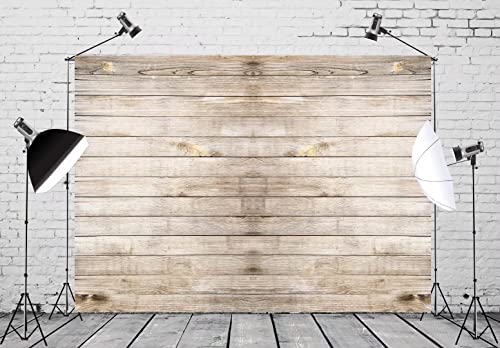 BELECO 9x6ft Fabric Wooden Backdrop for Photography Light-Colored Wood Texture Backgrounds Wood Floor Wooden Wall Party Decoration Child Baby Shower Bday Party Product Photoshoot Studio Photo Props