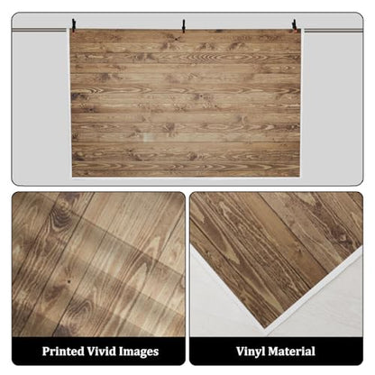 AOFOTO 8x6ft Wood Texture Background Rustic Wooden Table Grunge Surface with Old Natural Pattern Wood Panels Backdrop for Photography Clothes Products Flat Lay Photoshoot Photo Studio Props Vinyl - size: 8x6ft