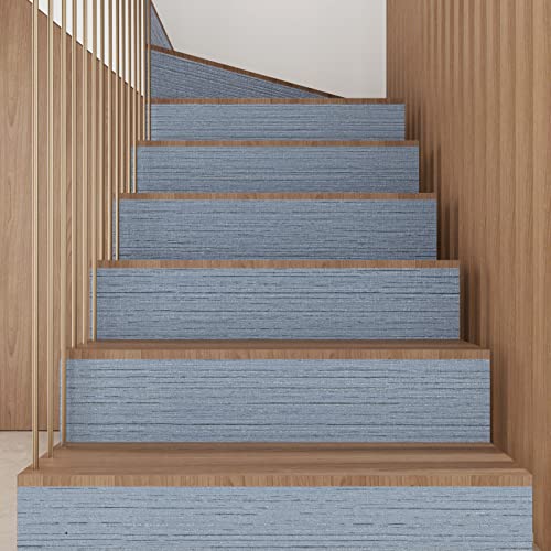 CRE8TIVE Grasscloth Peel and Stick Wallpaper Textured Blue Grass Cloth Wallpaper Removable Linen Fabric Wall Paper Vinyl Self Adhesive Light Blue Contact Paper for Bedroom Cabinets Shelf Liner 12"x80" - color: Light Blue, size: 12" x 80"