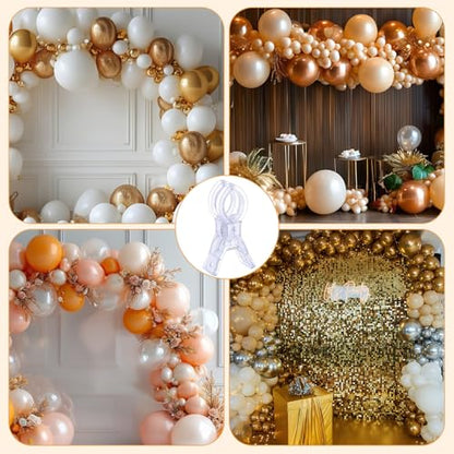 10 Pcs Large Balloon Arch Clips Transparent Clips for Balloon Arch 3.5 Inch Heavy Duty Back Drop Clips Clamps Plastic Spring Clamps for Birthday Wedding Backdrop Stand Photography Crafts Decoration