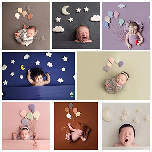 Infant Baby Boy Girl Photo Shoots Posing Moon Star Backdrops Newborn Photography Background Props Accessories - color: Set B