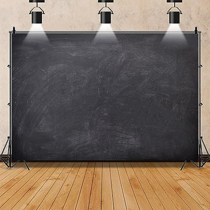 Renaiss 10x7ft Blank Blackboard Backdrop for Photoshoot Man Woman Portrait DIY Chalkboard Photography Background Back To School Banner School Season Photo Booth Props Wedding Teachers` Day Party Decor - size: 10x7ft