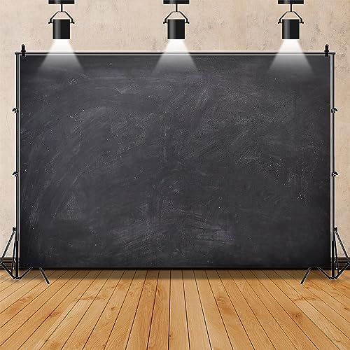 Renaiss 7x5ft Blank Blackboard Backdrop for Photoshoot Man Woman Portrait DIY Chalkboard Photography Background Back to School Banner School Season Photo Booth Props Wedding Teachers` Day Party Decor - size: 7x5ft