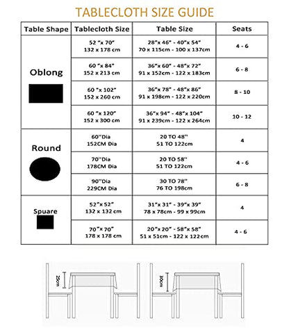 EHouseHome Faux Linen Tablecloth with Lace Trim - Waterproof/Spill Proof/Stain Resistant/Wrinkle Free/Oil Proof - for Banquet, Parties,Dinner,Kitchen,Wedding,Holiday,Denim Blue Square 52X52Inch - color: Denim Blue, size: 52" x 52" (Square)