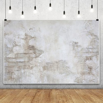 Laeacco Rustic Rock Wall Backdrop 10x6.5ft Shabby Lime Wall Photography Backdrop Grunge Brick Wall Realistic Wall Photo Studio Rough Stone Wall Child Adults Baby Photo Portraits Video Props - size: 10x6.5ft