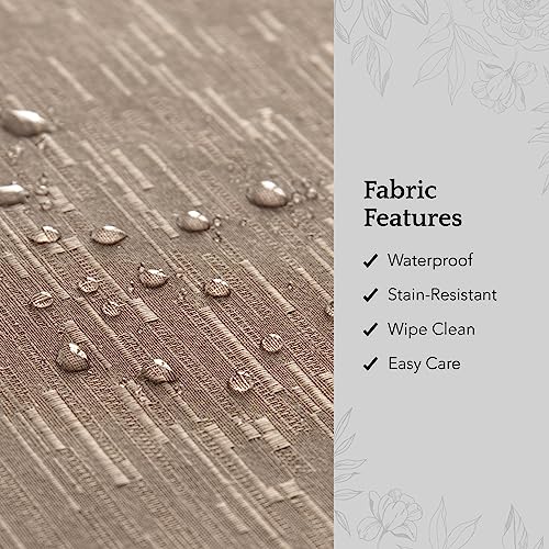 Elrene Home Fashions Continental Solid Texture Water and Stain Resistant Fabric Dining Napkins, Set of 4, 17"x17", Taupe - color: Taupe, size: 17" x 17" (Set of 4)