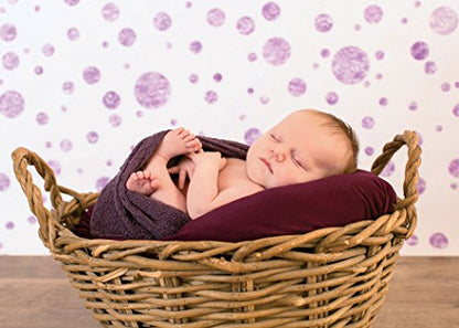 Ella Bella Photography Backdrop Paper, Assorted Stamped Dots (1 ea.: Purple, Aqua, Green & Pink), 48" x 12', 4 Rolls - style: Assorted Stamped Dots