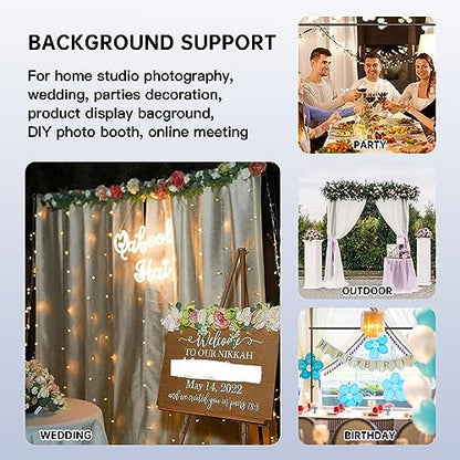 BEIYANG Backdrop Stand, 7.5 FT x 10 FT Adjustable Photography Background Support System Kit with Carrying Bag for Photo Video Studio - size: 7.5*10FT