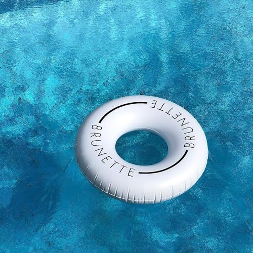 Loteli Swim Ring Float - Minimal Aesthetic Inflatable Swim Ring | Classic Prop for Party, Photo Shoot, Summer Fun & Relaxation | Durable & Easy to Inflate - color: Brunette, size: 2 Pack