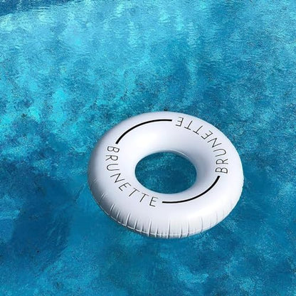Loteli Swim Ring Float - Minimal Aesthetic Inflatable Swim Ring | Classic Prop for Party, Photo Shoot, Summer Fun & Relaxation | Durable & Easy to Inflate - color: Brunette, size: 2 Pack