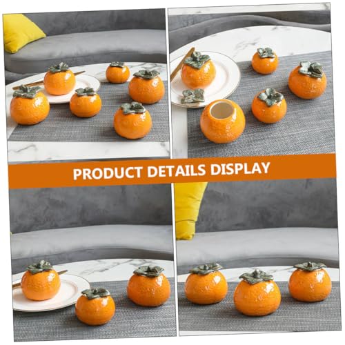 TIDTALEO Ceramic Orange Fruit Shaped Canister with Lid Nordic Style Tea Storage Jar Simulation Orange Decoration for Kitchen and Photography Props