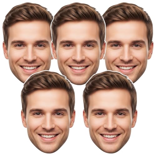 20-48" 5PCS Custom Big Head Cutout Personalized Giant Face for Parties, Birthdays, Weddings, Sports Events, Photo Props, On a Stick, Coroplast - color: 5 Pieces