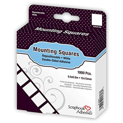 Scrapbook Adhesives by 3L Repositionable Mounting Squares, 1000-Pack - size: 1000-Pack